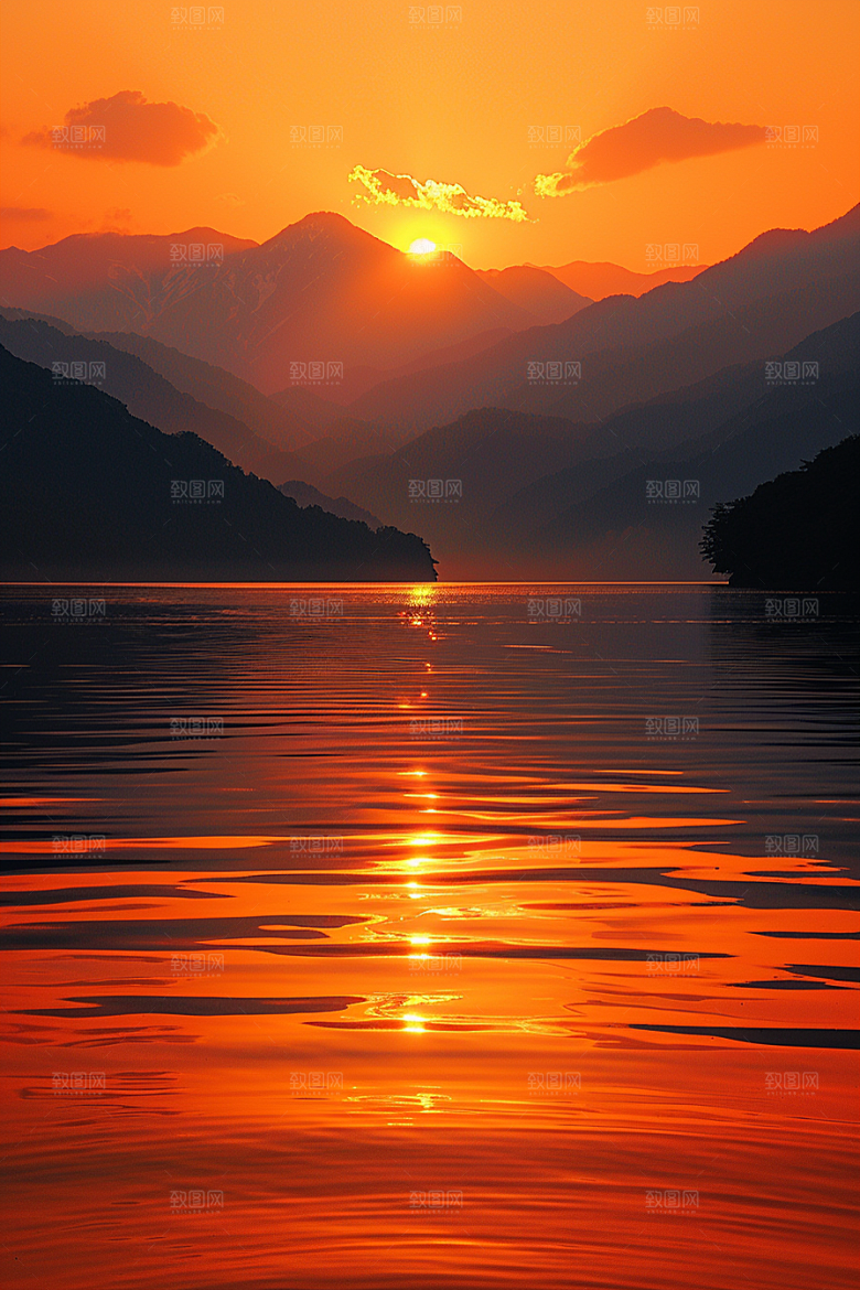 落日风光傍晚风景素材