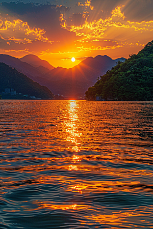 落日风光自然高清素材