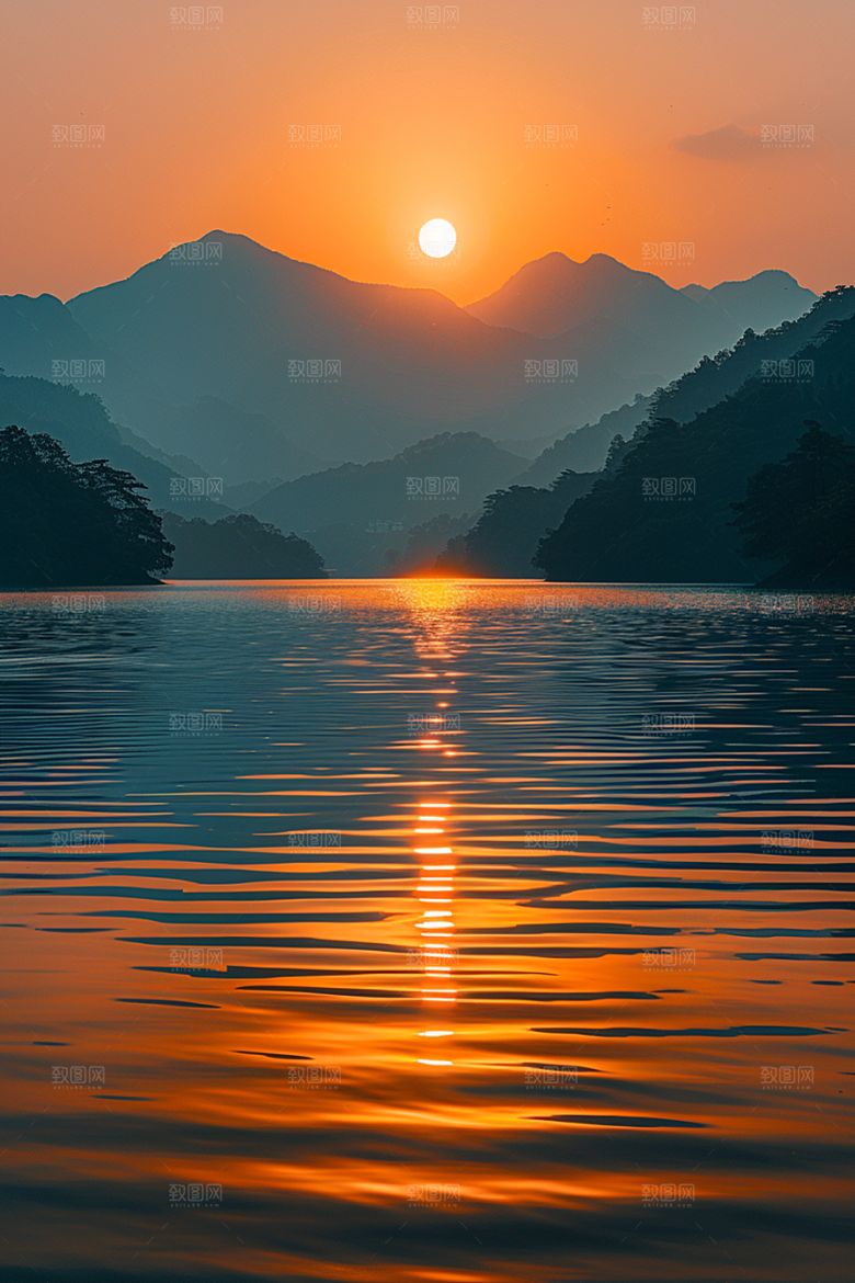 落日风光风景高清素材