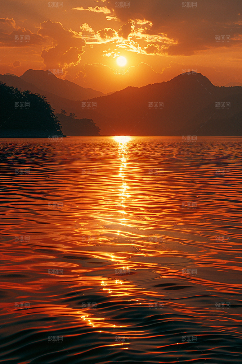 落日风光风景美景素材
