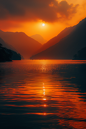 落日风光景色夕阳素材