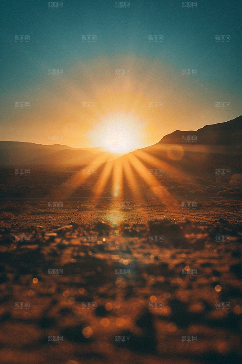 落日风光夕阳傍晚素材
