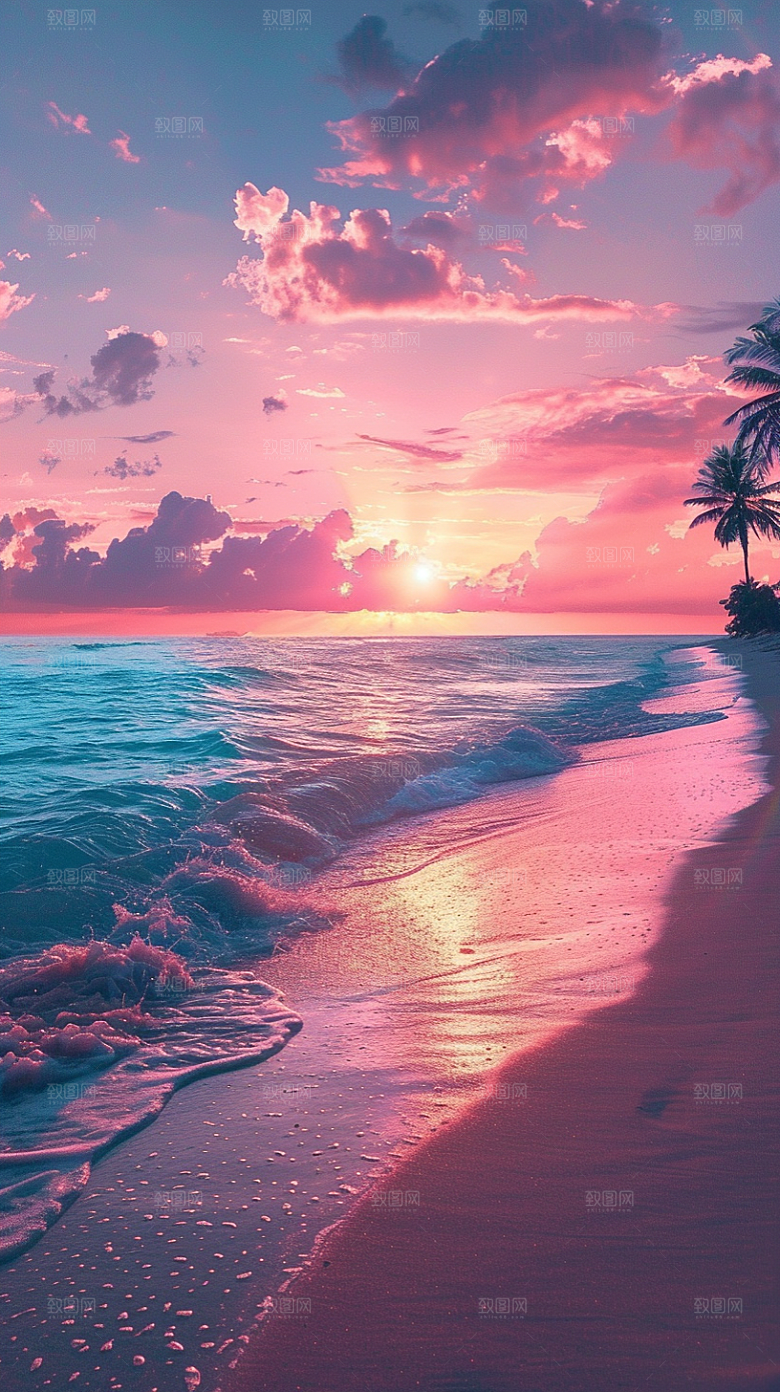 落日风光自然美景素材