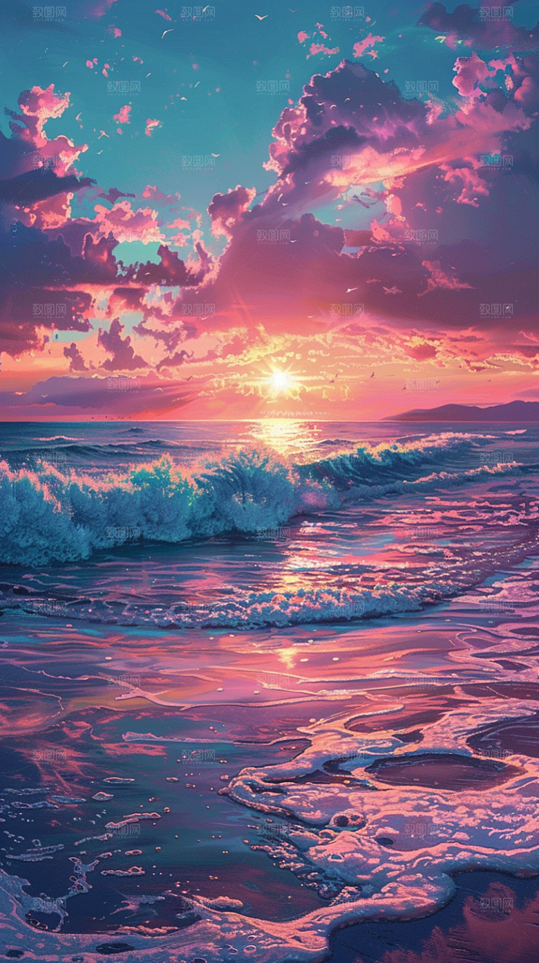 落日风光夕阳傍晚素材
