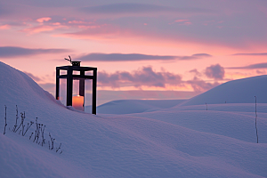 落日风光夕阳美景素材