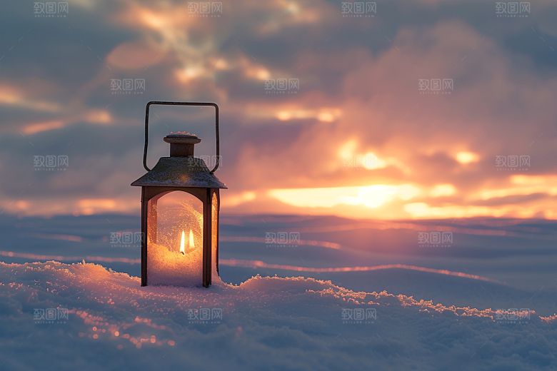 落日风光余晖景色素材