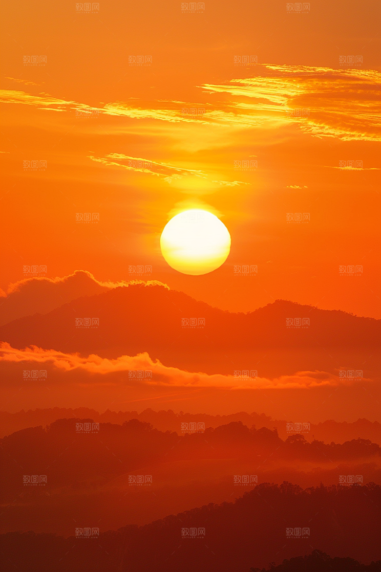 落日风光美景夕阳素材