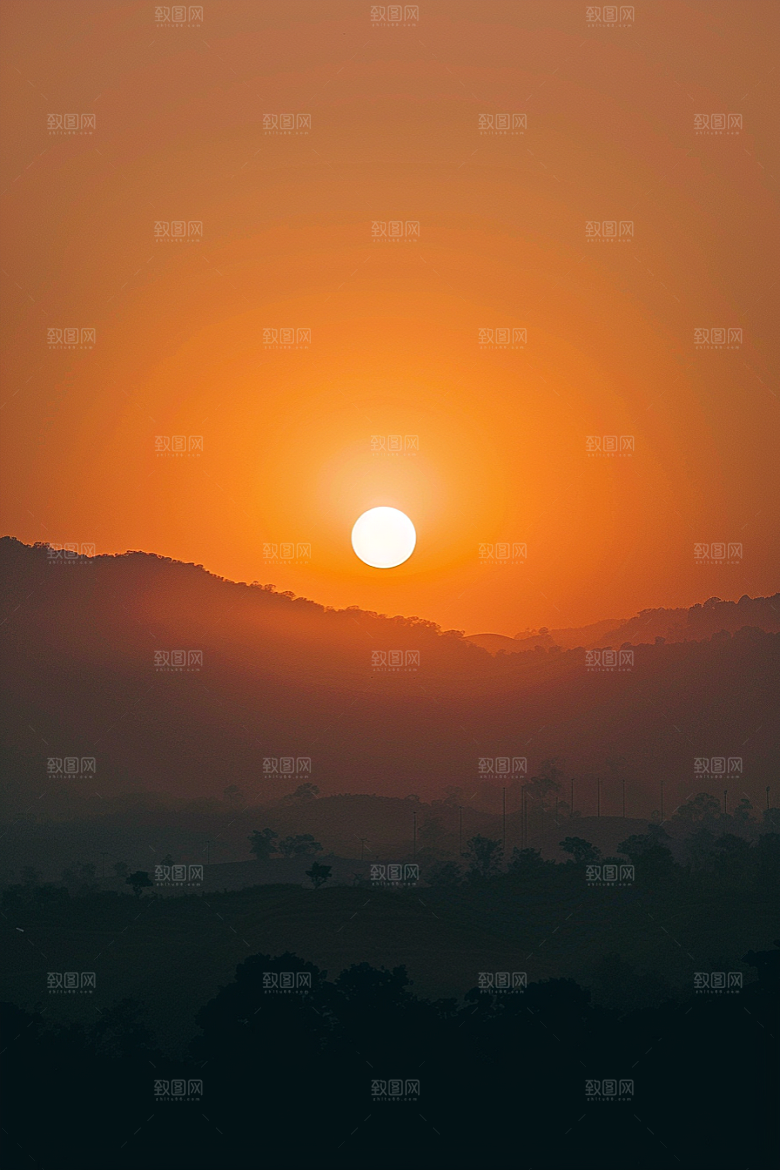 落日风光高清夕阳素材