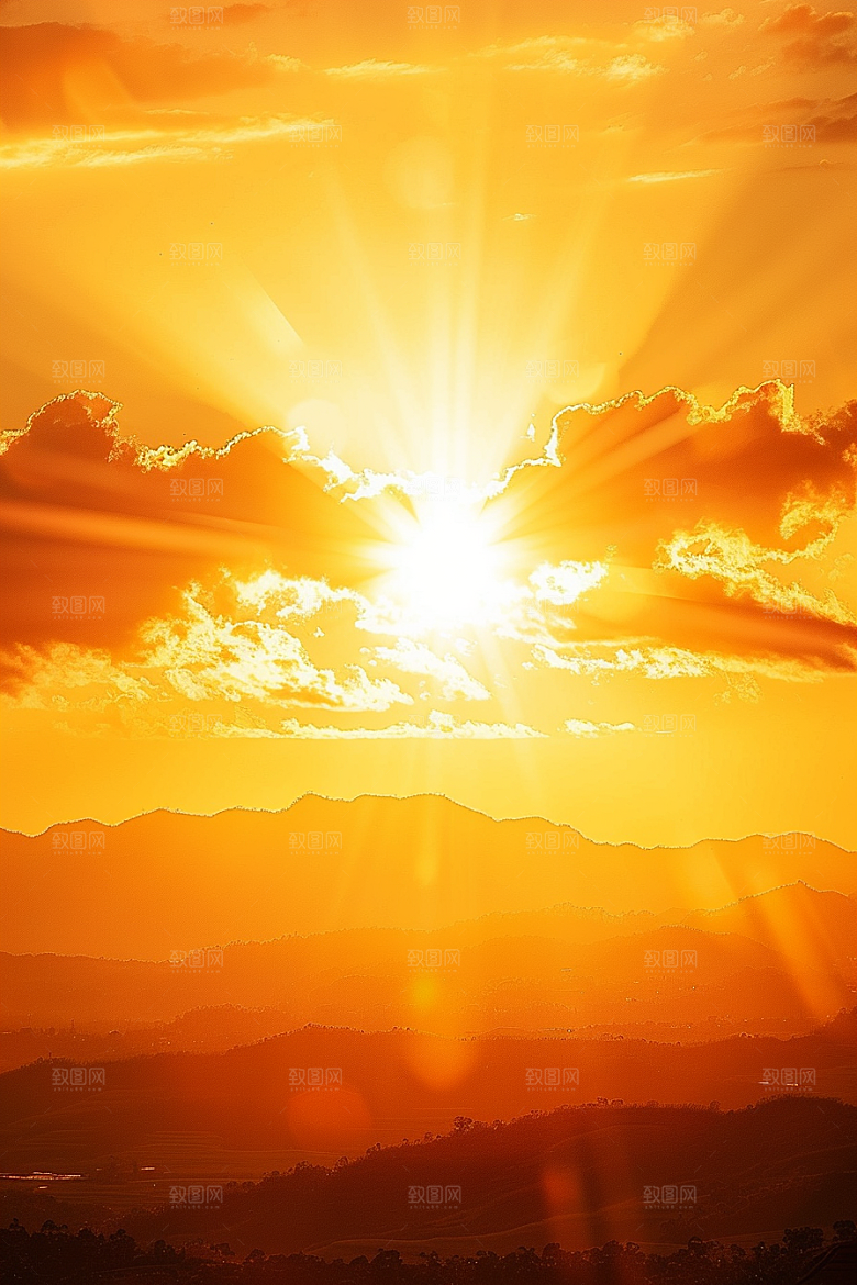 落日风光美景夕阳素材