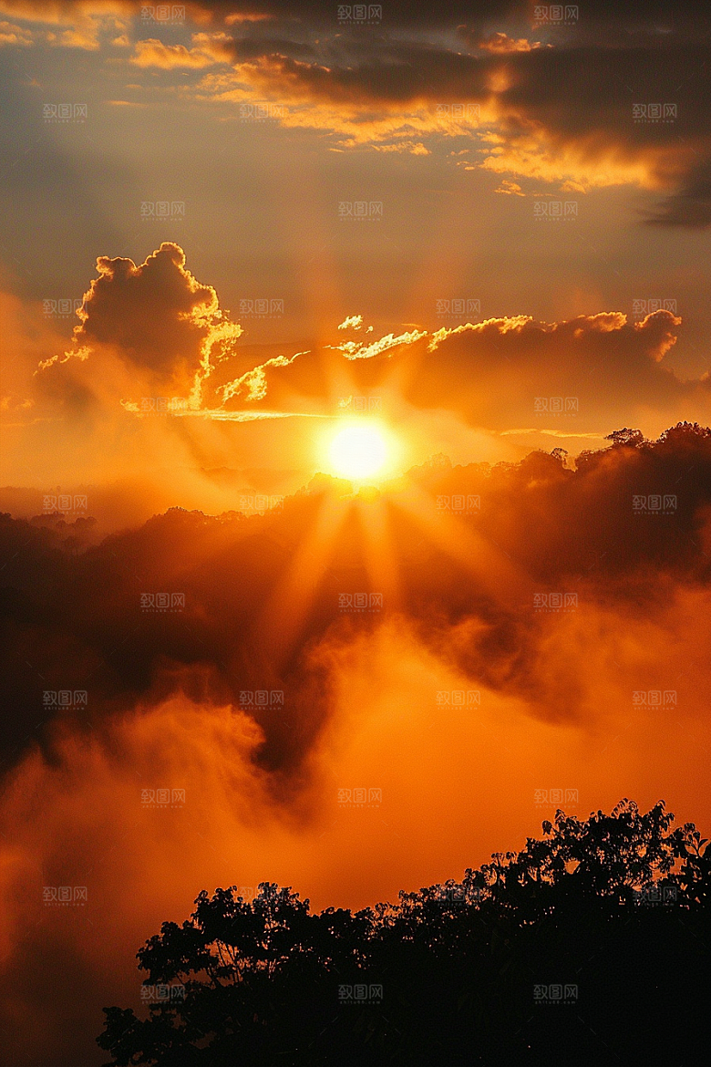 落日风光高清风景素材