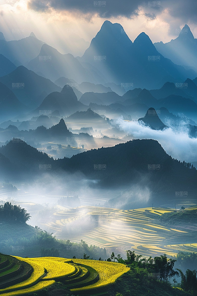 落日风光风景景色素材