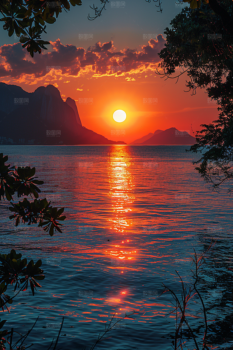 落日风光景色夕阳素材