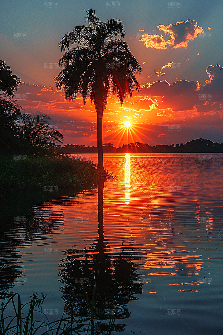 落日风光景色夕阳素材