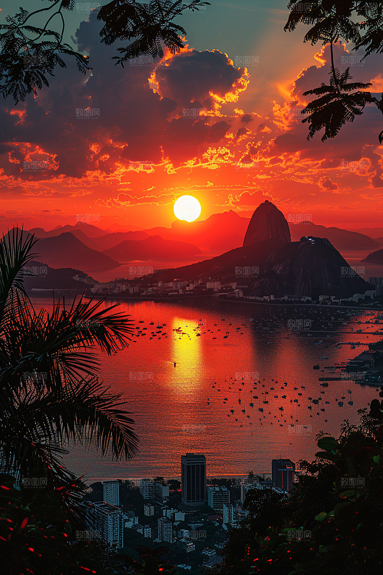 落日风光景色夕阳素材