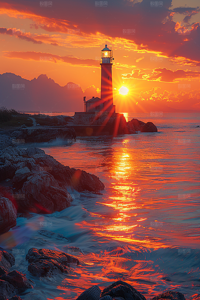 落日风光美景夕阳素材
