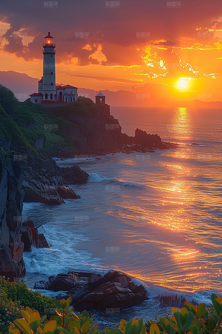 落日风光风景夕阳素材