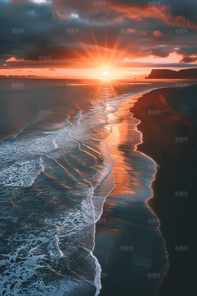 落日风光风景夕阳素材