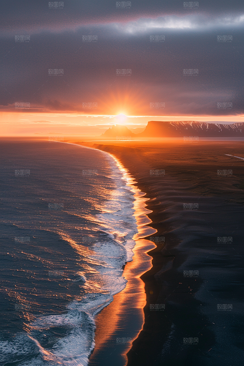 落日风光风景夕阳素材