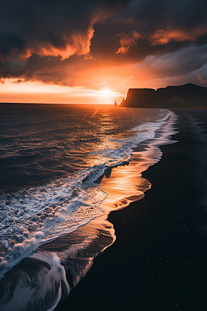 落日风光美景夕阳素材
