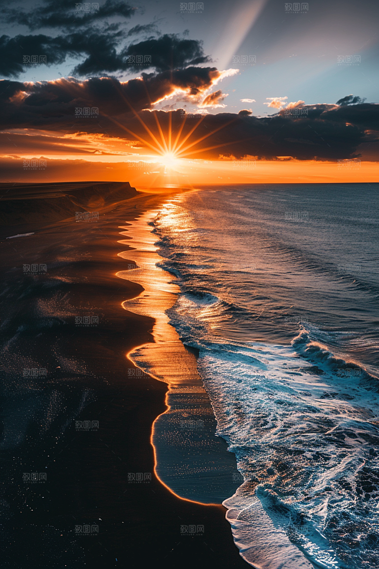 落日风光美景夕阳素材