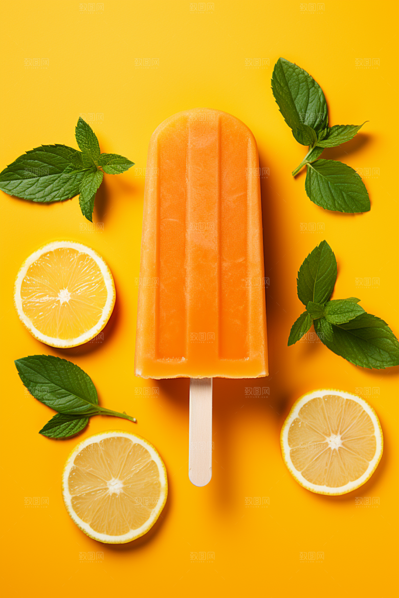 雪糕冰棒清凉夏季素材