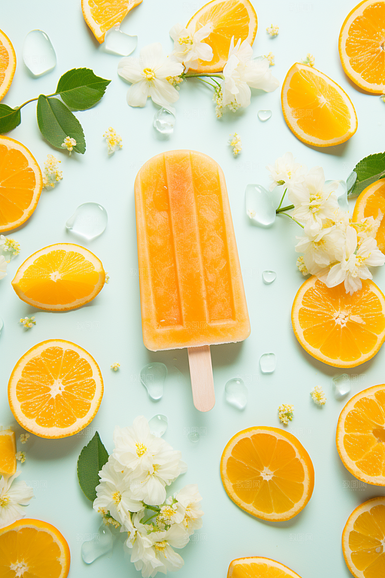 雪糕冰棒甜蜜夏季素材