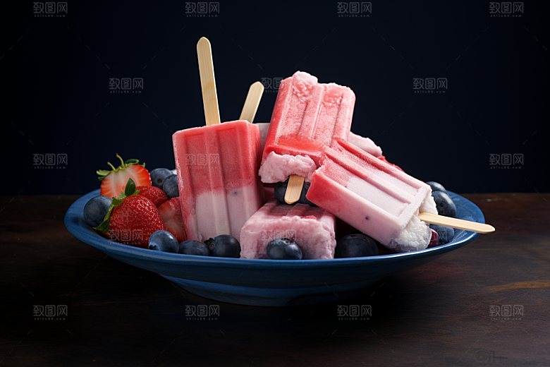 雪糕冰棒甜品美食素材
