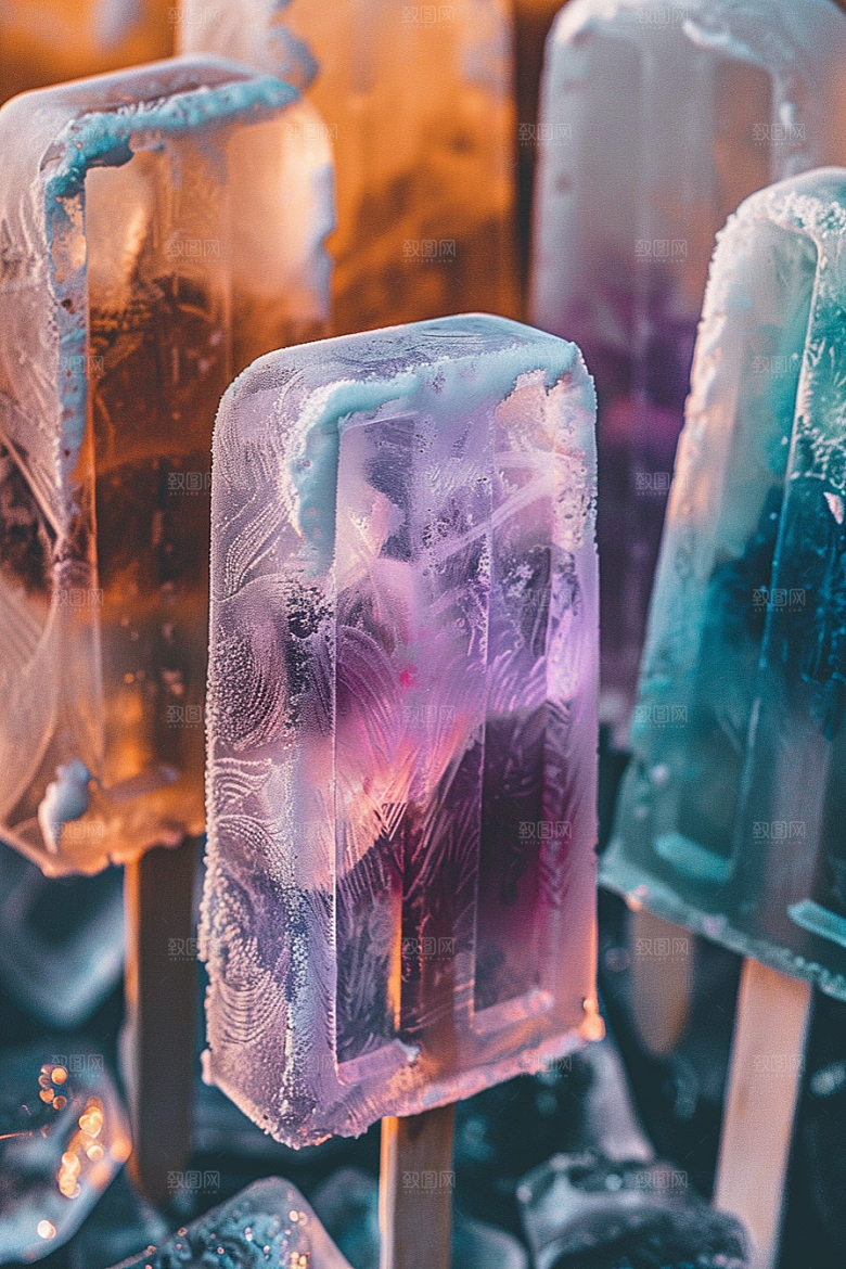雪糕冰棒夏天消暑素材