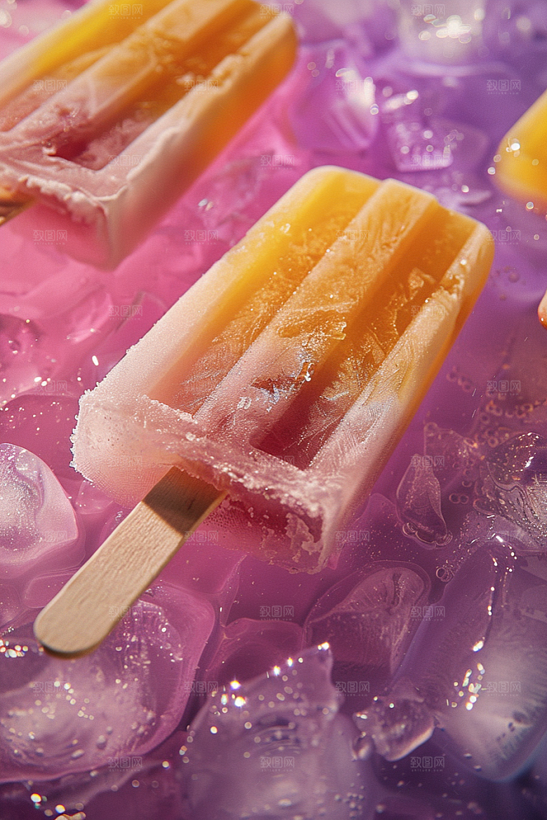 雪糕冰棒消暑美味素材