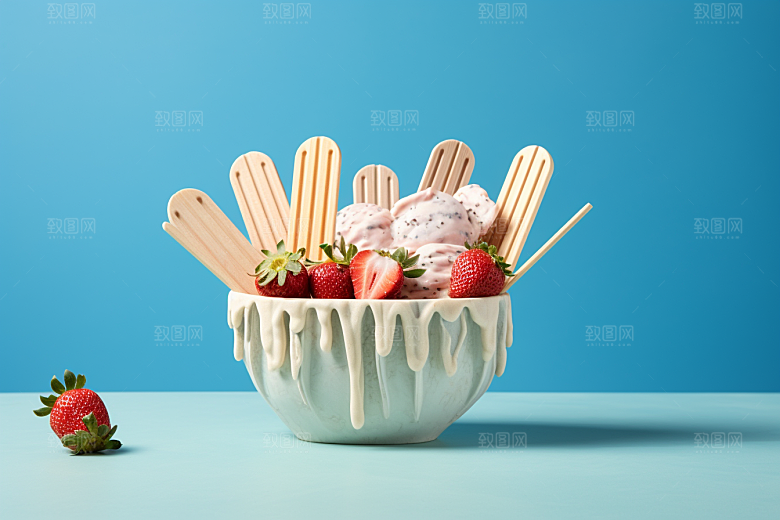 雪糕冰棒零食清新素材
