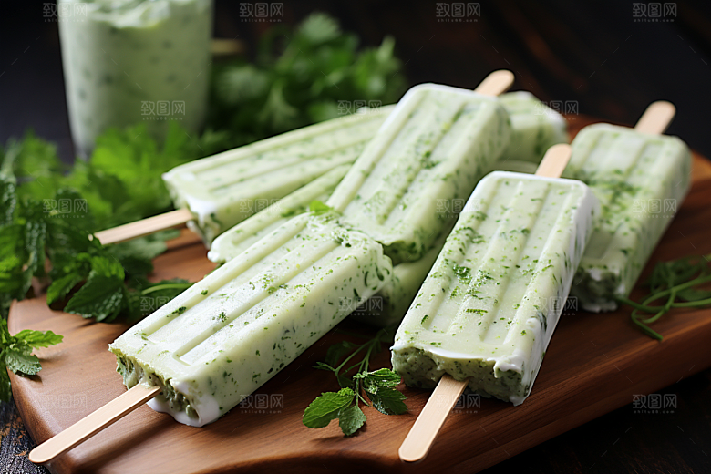 雪糕冰棒清新夏季素材