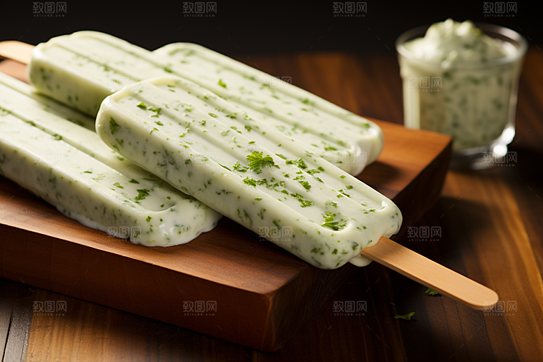 雪糕冰棒清新清凉素材