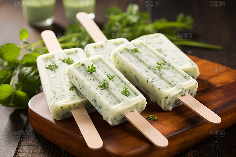 雪糕冰棒甜蜜夏季素材