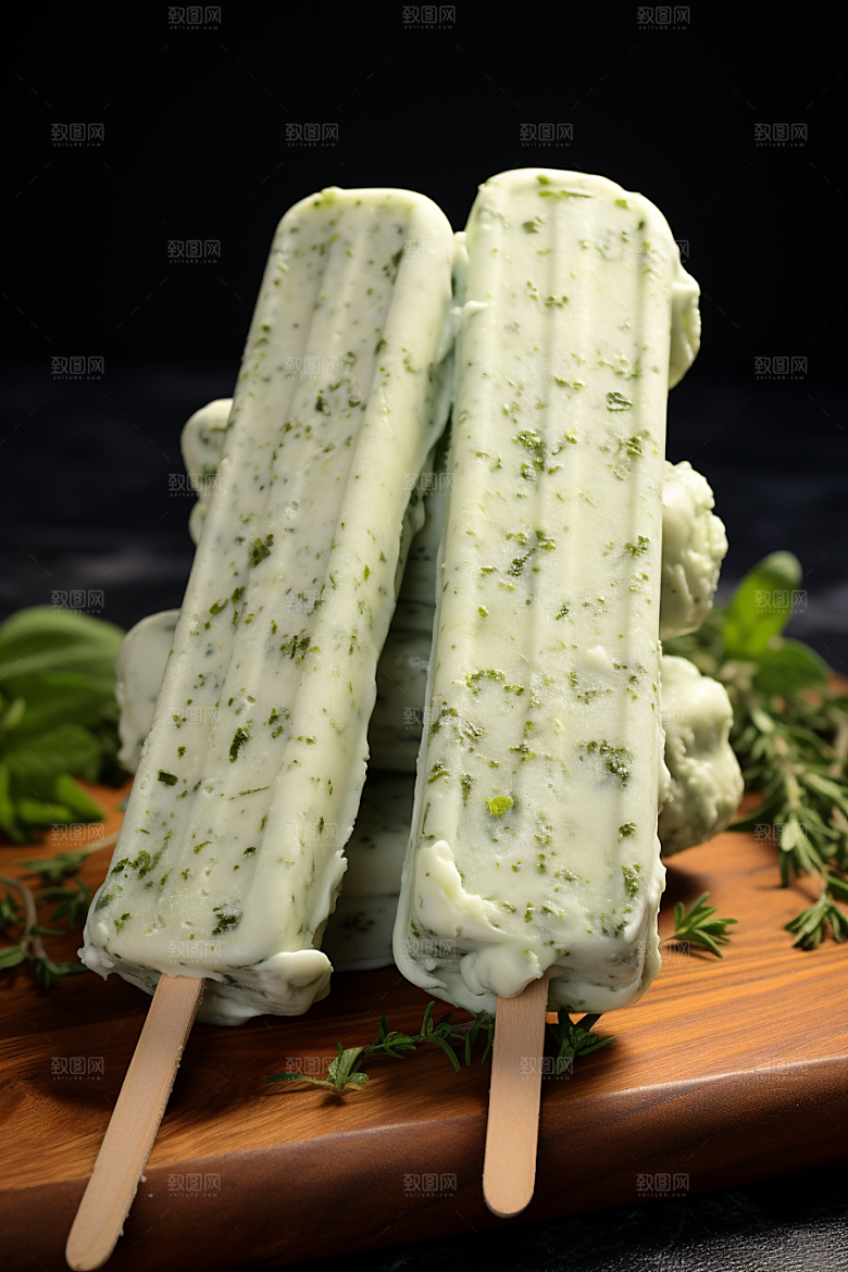 雪糕冰棒美食消暑素材