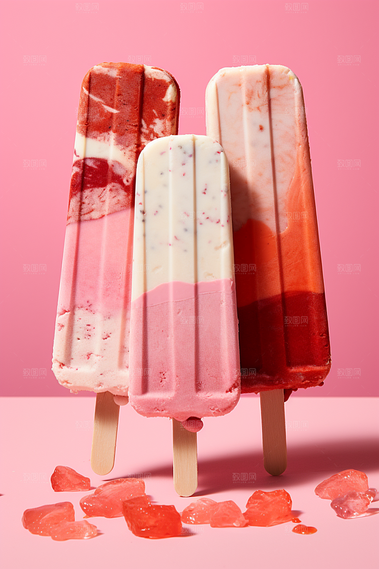 雪糕冰棒甜蜜夏天素材