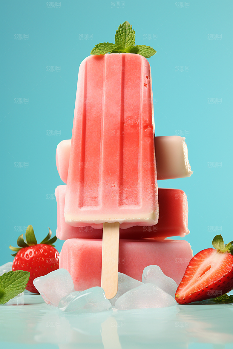 雪糕冰棒夏天清新素材