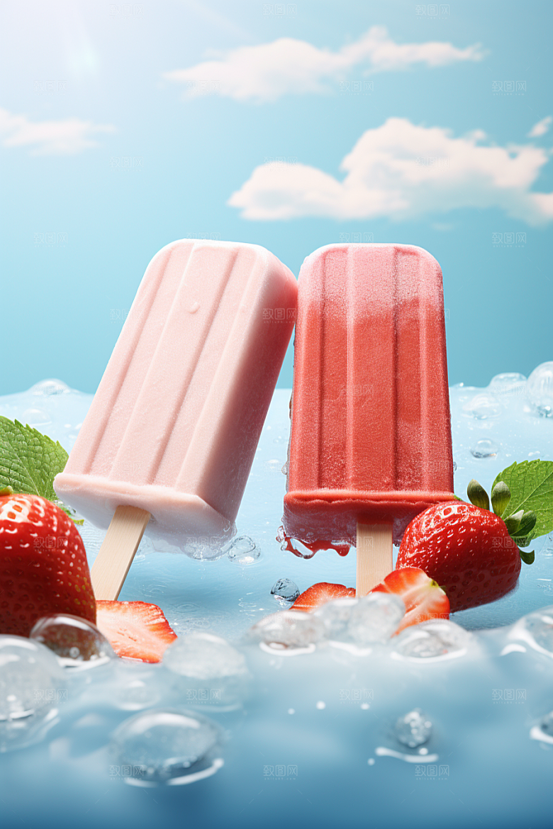 雪糕冰棒夏季棒冰素材