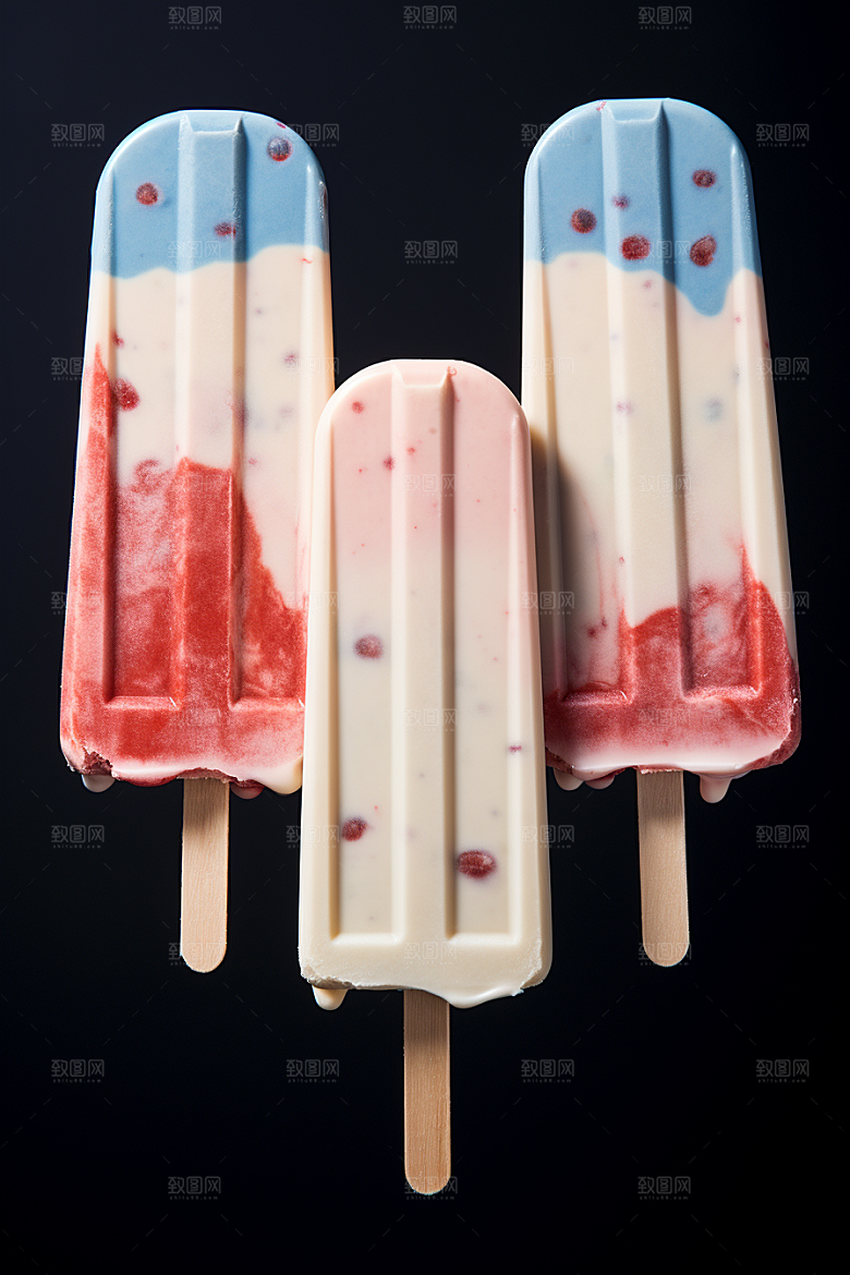 雪糕冰棒甜品零食素材