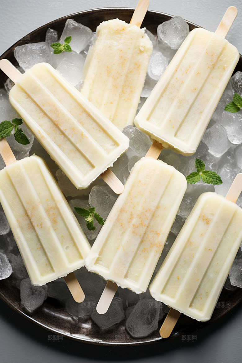 雪糕冰棒清新夏季素材