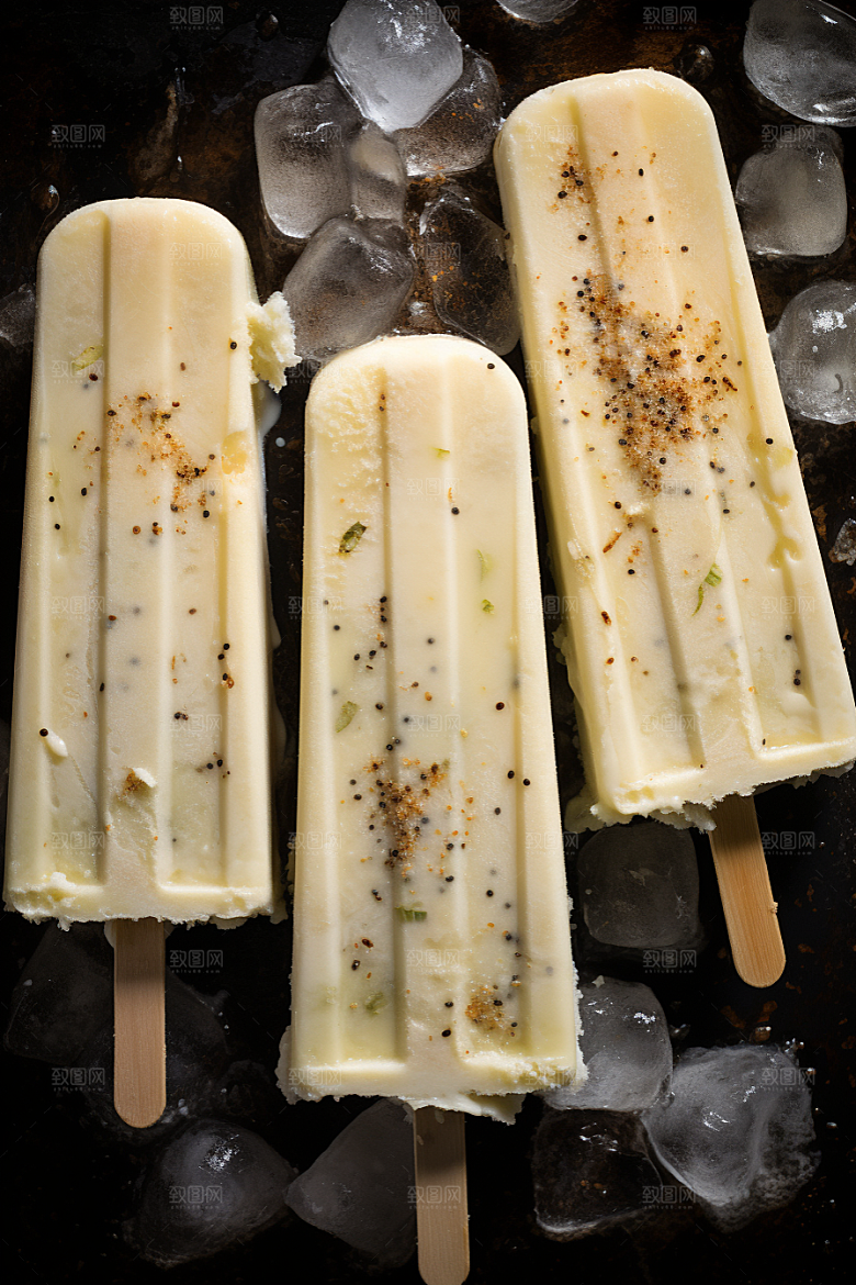 雪糕冰棒清新夏季素材
