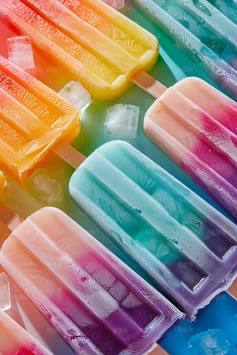 雪糕冰棒清凉夏季素材
