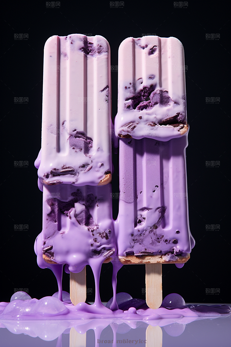 雪糕冰棒清新美食素材