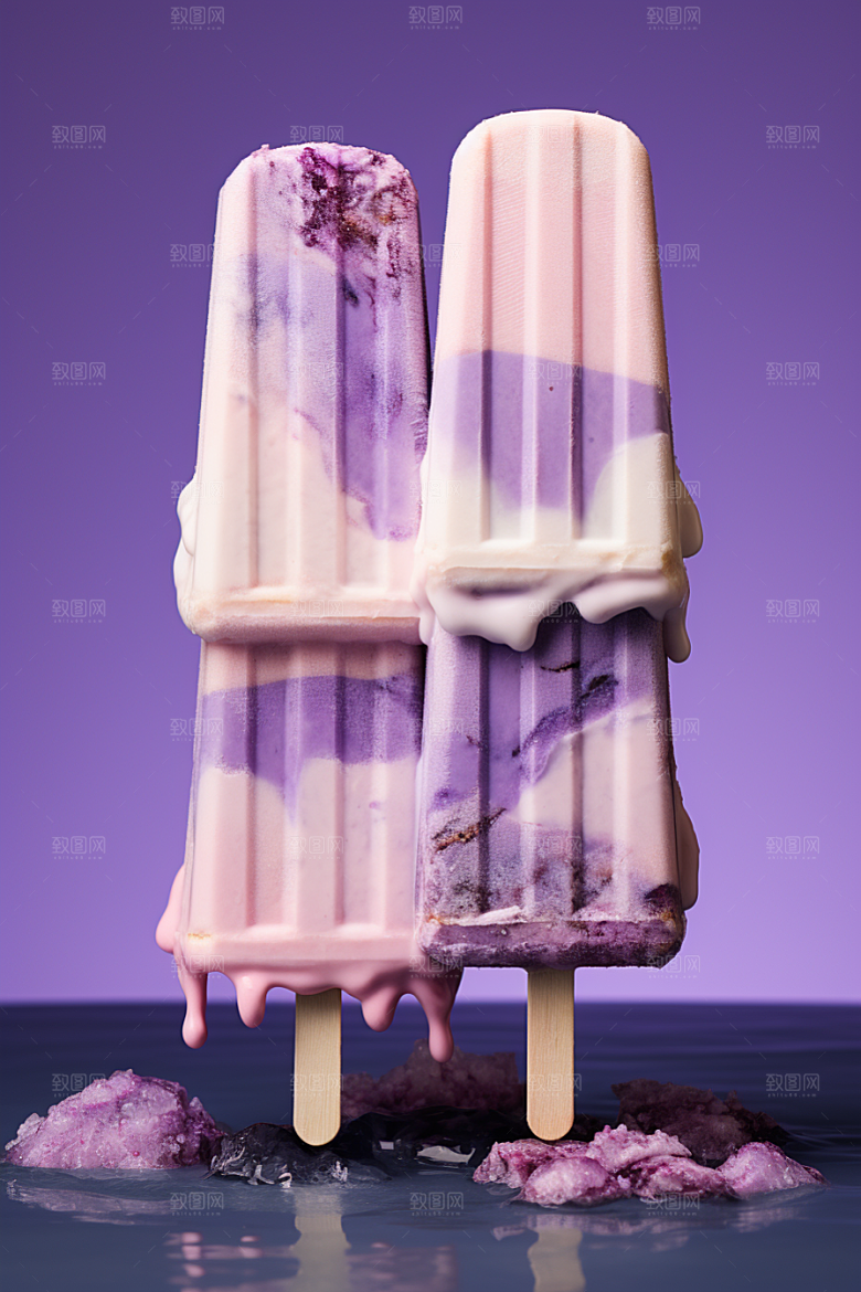 雪糕冰棒清新夏天素材