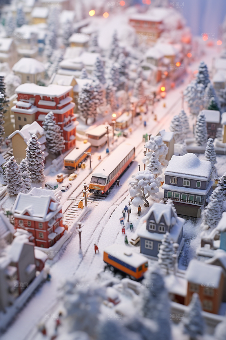 城市雪景高清静谧原画