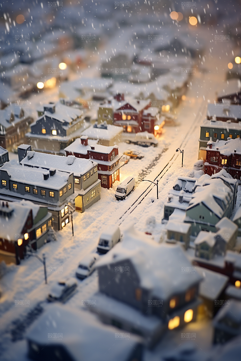 城市雪景高清安静原画