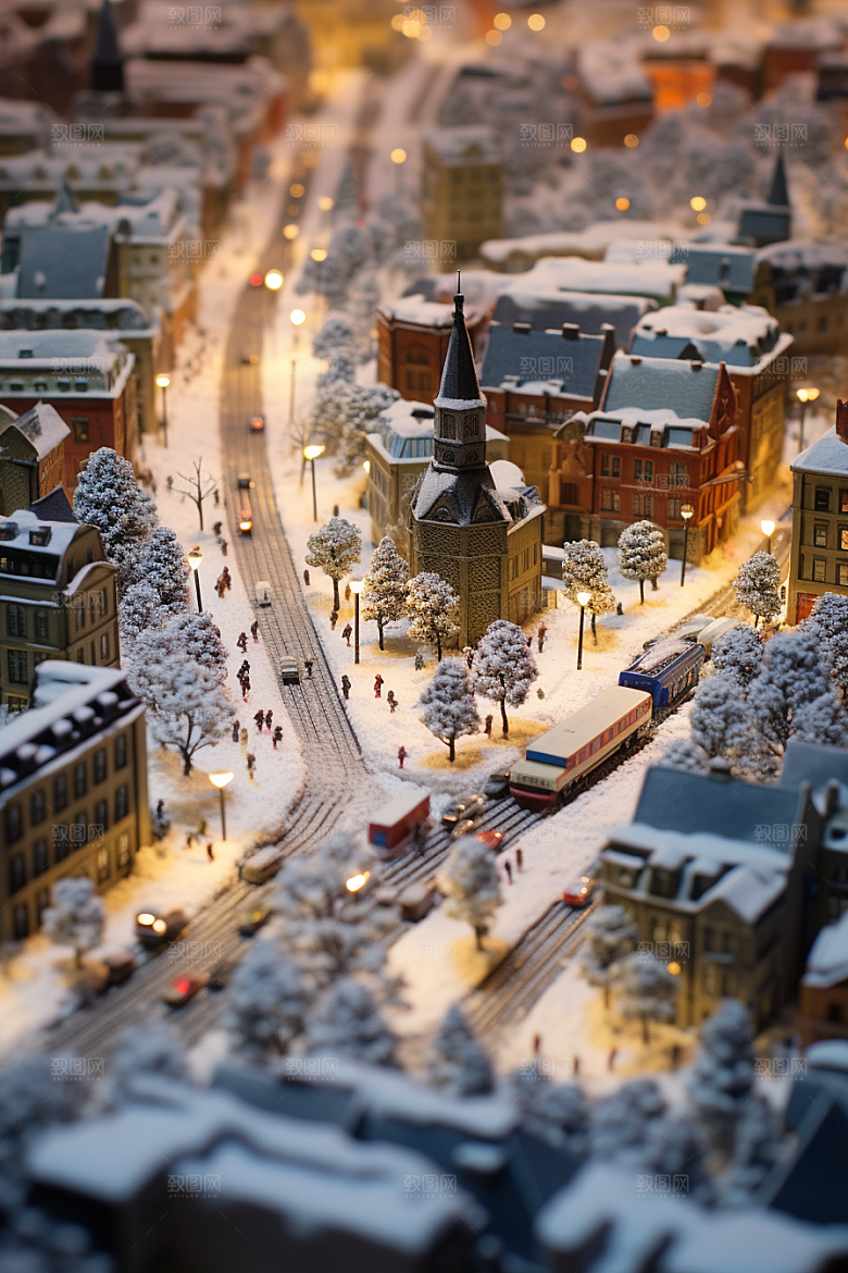 城市雪景高清安静原画