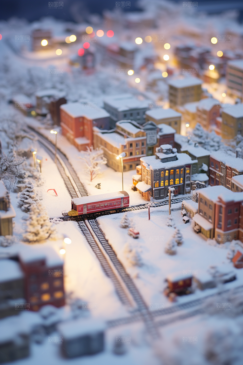 城市雪景下雪的都市安静原画