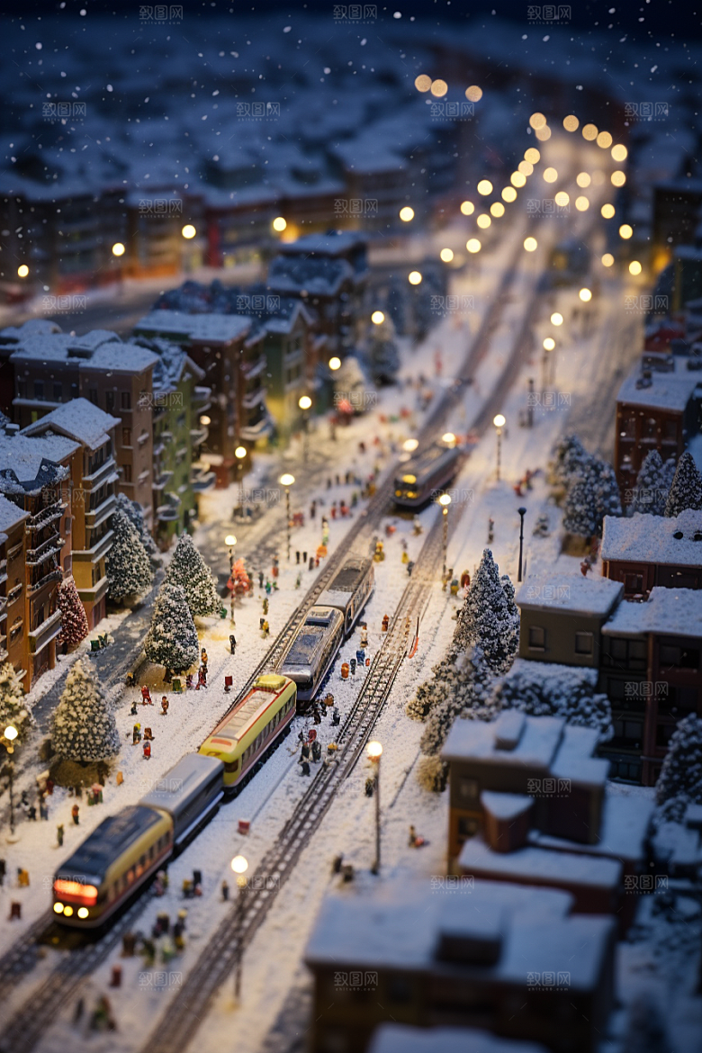 城市雪景高清安静原画