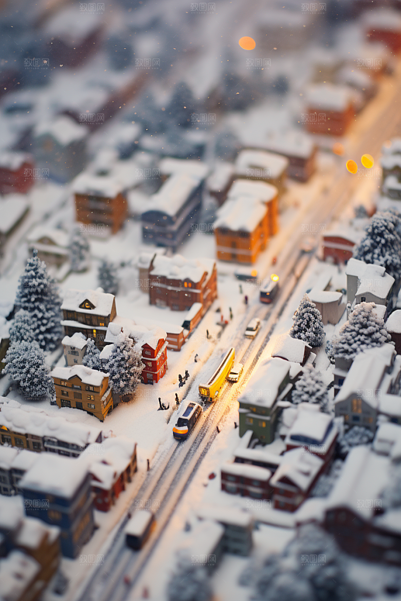 城市雪景高清安静原画
