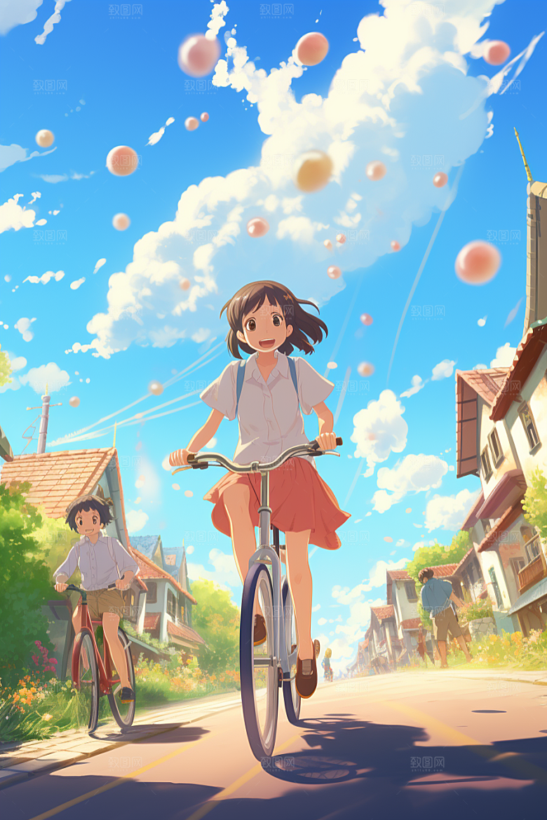 学生放暑假旅游毕业旅游插画